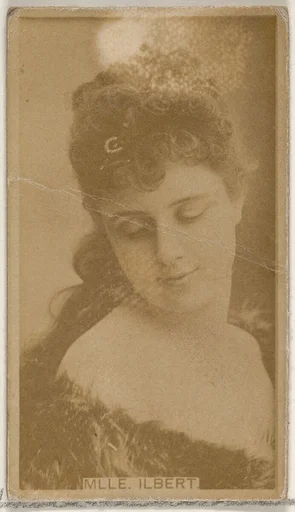 Mlle. Ilberte, from the Actors and Actresses series (N45, Type 8) for Virginia Brights Cigarettes