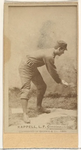 Henry "Heinie" Kappel, Left Field, Cincinnati, from the Old Judge series (N172) for Old Judge Cigarettes