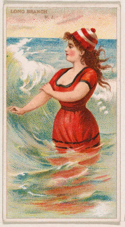 Long Branch, New Jersey, from the Surf Beauties series (N232), issued by Kinney Bros. — Kinney Brothers Tobacco Company