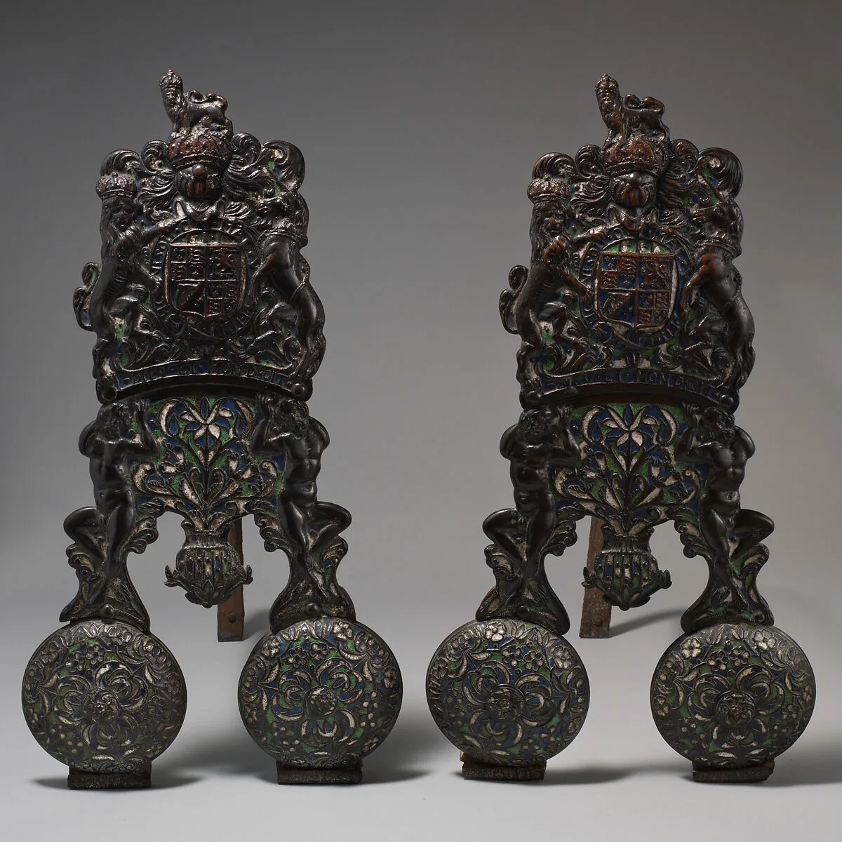 Pair of andirons — Stephen Pilcherd|Anthony Hatch