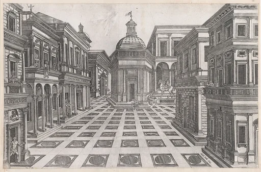 Speculum Romanae Magnificentiae: View of Buildings Adjoining the Capitol