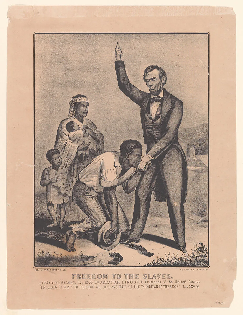 Freedom to the Slaves — Currier & Ives|Abraham Lincoln
