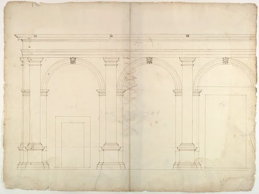 S. Maria in Domnica, portico, elevation (recto) blank (verso)