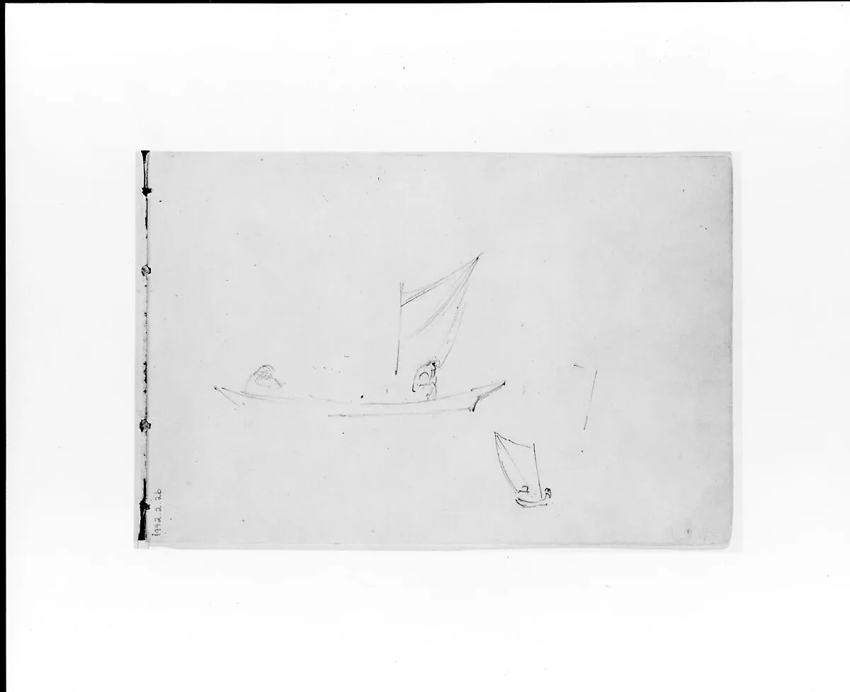 Sketches of Sailboats (from Sketchbook X) — William Trost Richards