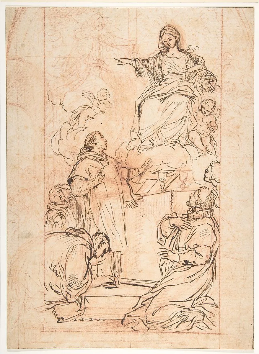 The Virgin Appearing at Mass — Agostino Masucci