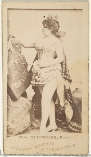 Mlle. Beaumaine, Paris, from the Actors and Actresses series (N45, Type 1) for Virginia Brights Cigarettes