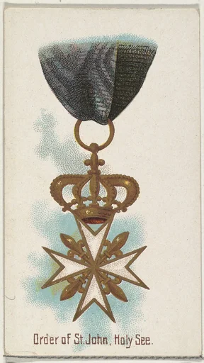 Order of St. John, Holy See, from the World's Decorations series (N30) for Allen & Ginter Cigarettes