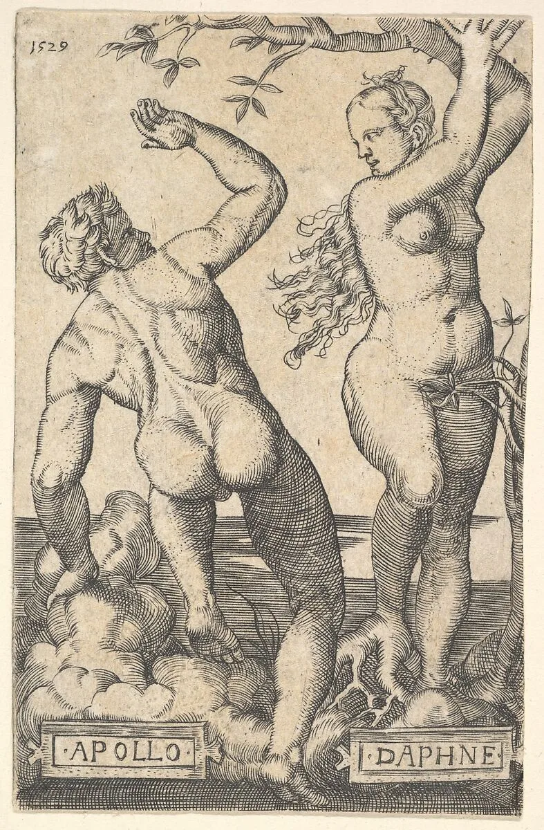 Apollo and Daphne (reverse copy) — Barthel Beham