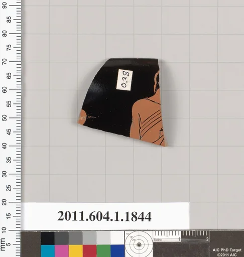 Terracotta rim fragment of a kylix (drinking cup)