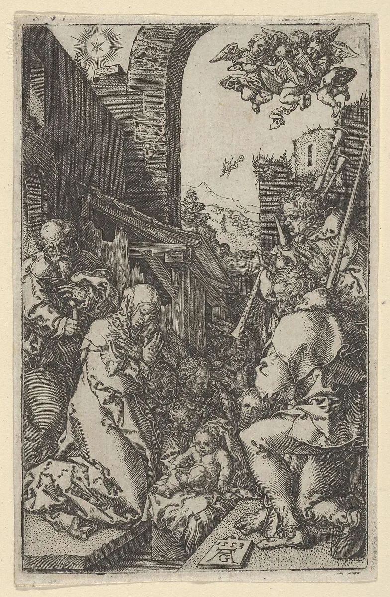 The Adoration of the Shepherds — Heinrich Aldegrever