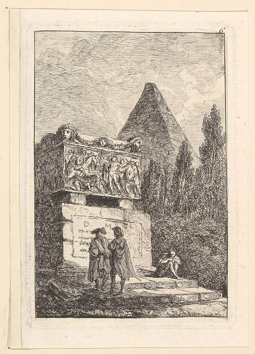 Le Sarcophage — Hubert Robert