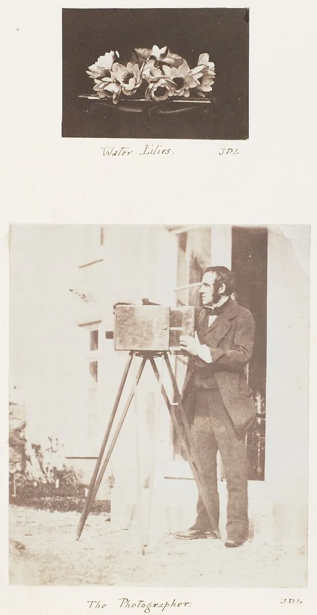 Water Lilies; The Photographer — John Dillwyn Llewelyn