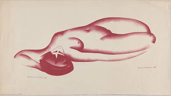 Female Nude Seated (Lithograph #7) — William Samuel Schwartz