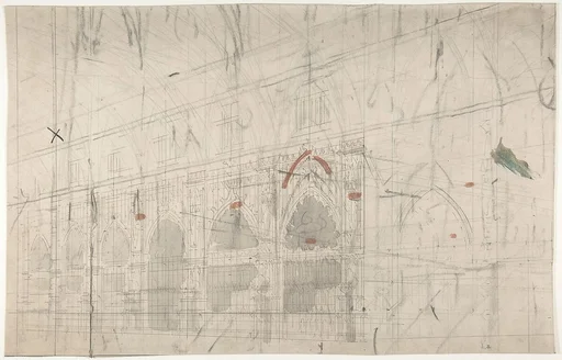 Design for a Stage Set at the Opéra, Paris: Church Interior