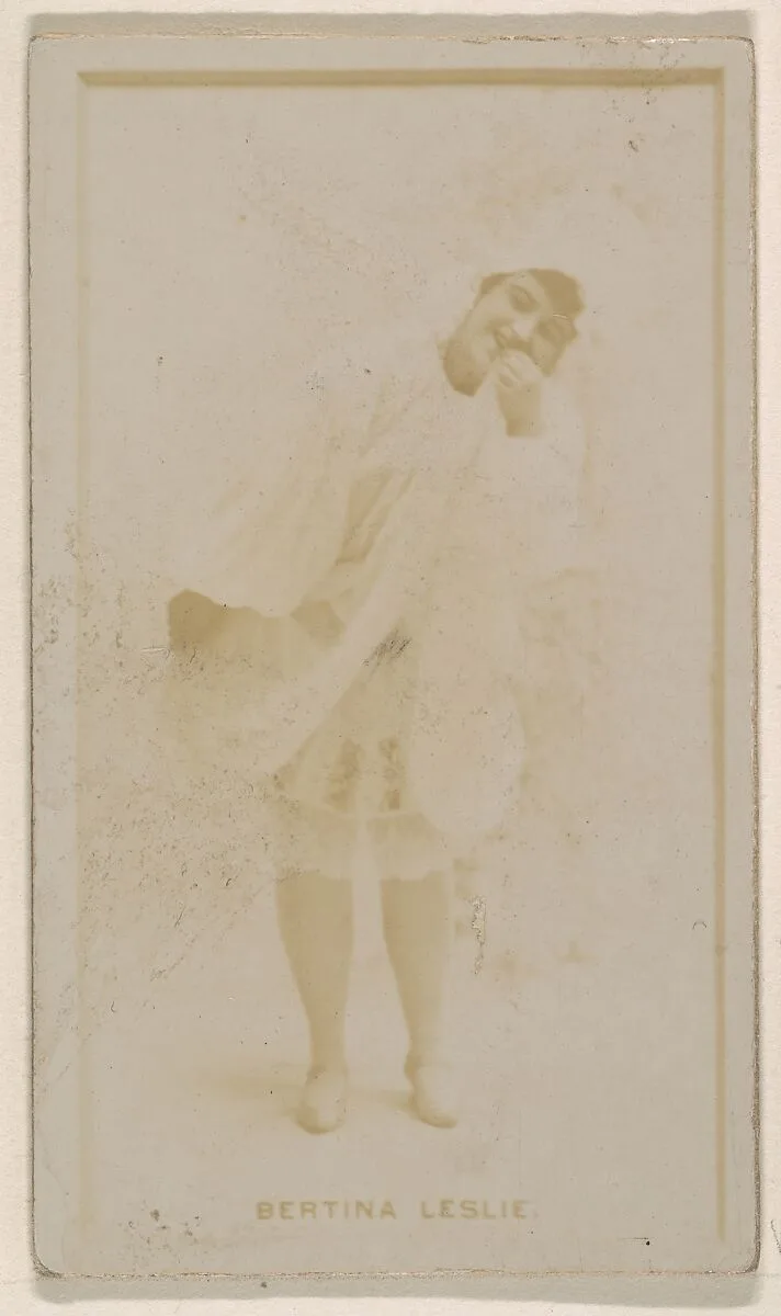 Bertina Leslie, from the Actresses series (N245) issued by Kinney Brothers to promote Sweet Caporal Cigarettes — Kinney Brothers Tobacco Company