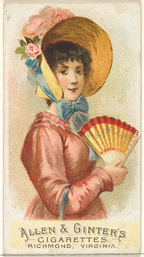 Plate 2, from the Fans of the Period series (N7) for Allen & Ginter Cigarettes Brands