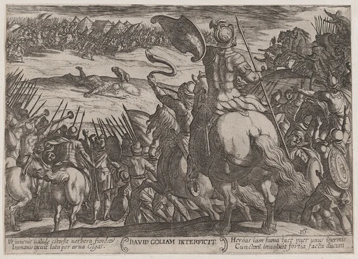 Plate 16: David Killing Goliath, from 'The Battles of the Old Testament'