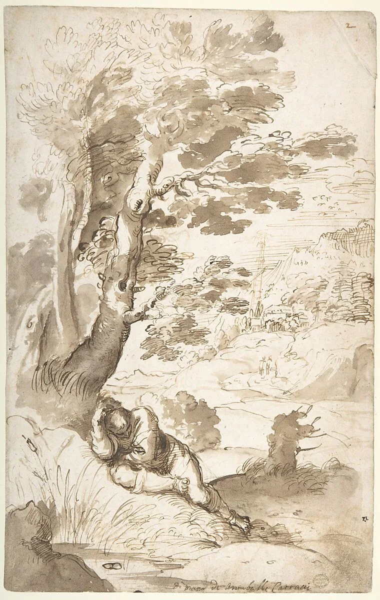 Landscape with Jacob Sleeping — Annibale Carracci