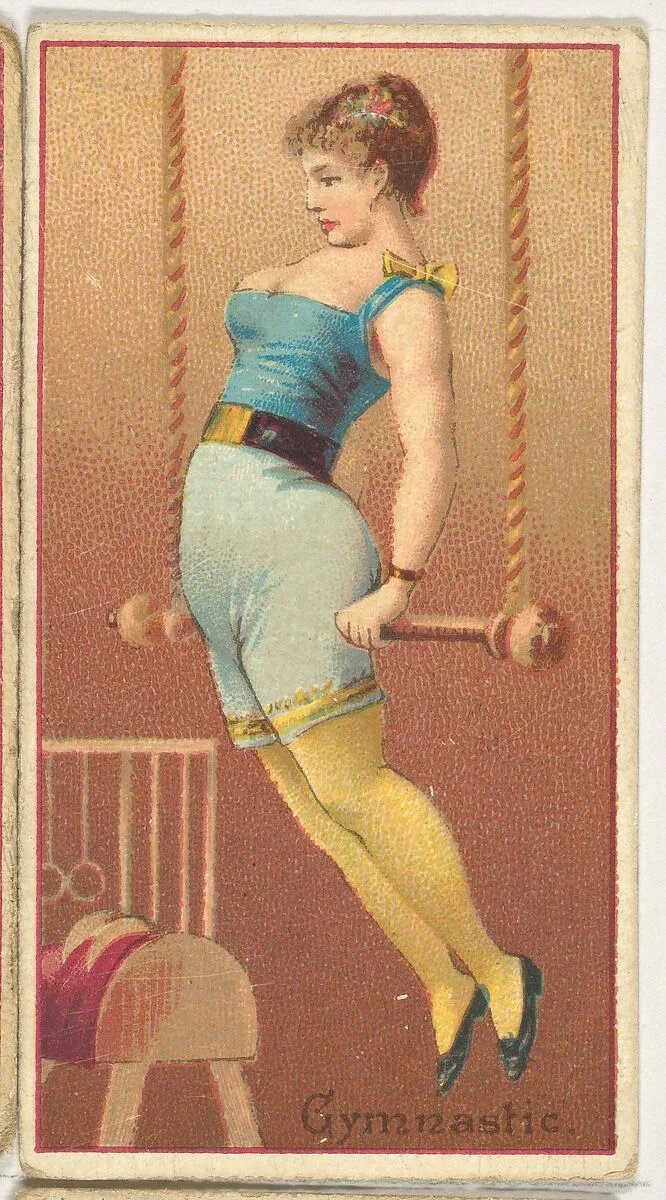 Gymnastic, from the Occupations of Women series (N502) for Frishmuth's Tobacco Company — Frishmuth's Tobacco Company