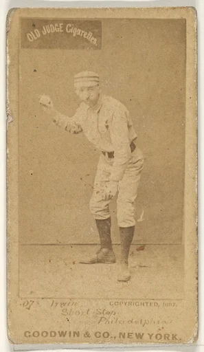 Arthur Albert "Doc" Irwin, Shortstop, Philadelphia, from the Old Judge series (N172) for Old Judge Cigarettes