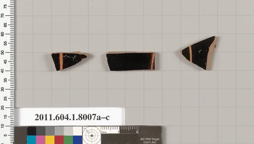 Terracotta fragments of kylikes (drinking cups)
