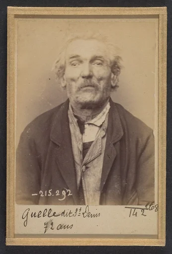Guelle (ou Gueulle, dit St Denis). 72 ans, né à Beauvais (Oise). Matelassier. Anarchiste. 7/3/94.