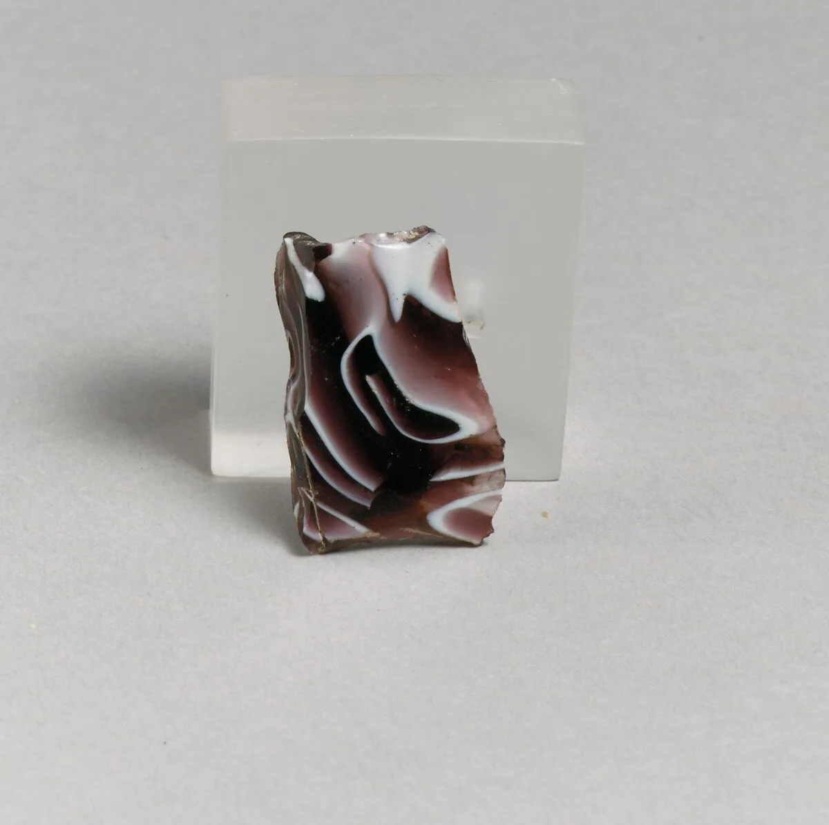 Glass mosaic ribbed bowl fragment — Unknown