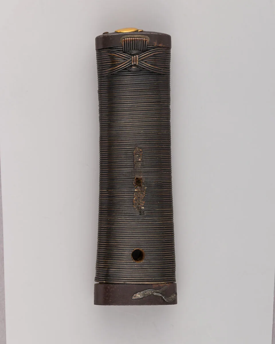 Sword Grip (Tsuka) with Hilt Collar and Pommel (Fuchigashira) — Unknown