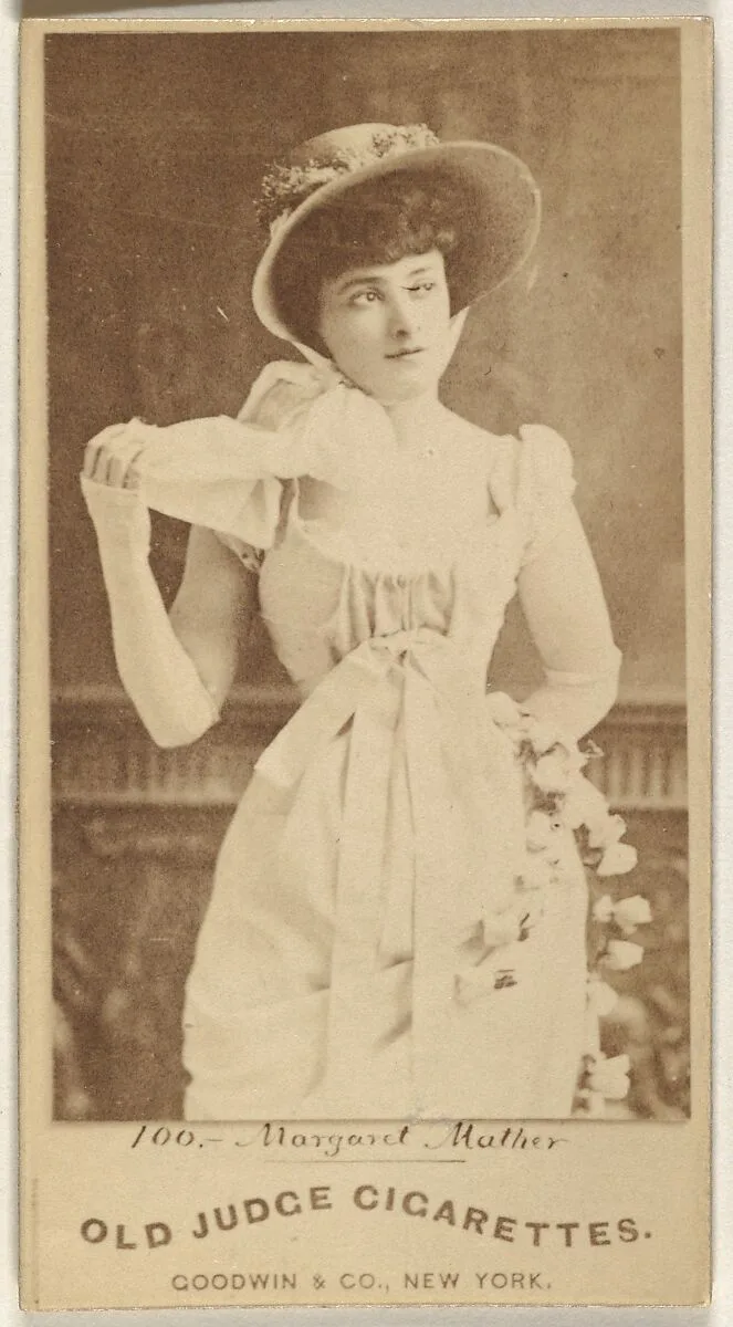 Margaret Mather, from the Actors and Actresses series (N171) for Old Judge Cigarettes — Goodwin & Company