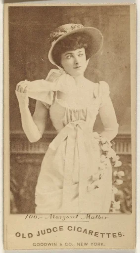 Margaret Mather, from the Actors and Actresses series (N171) for Old Judge Cigarettes
