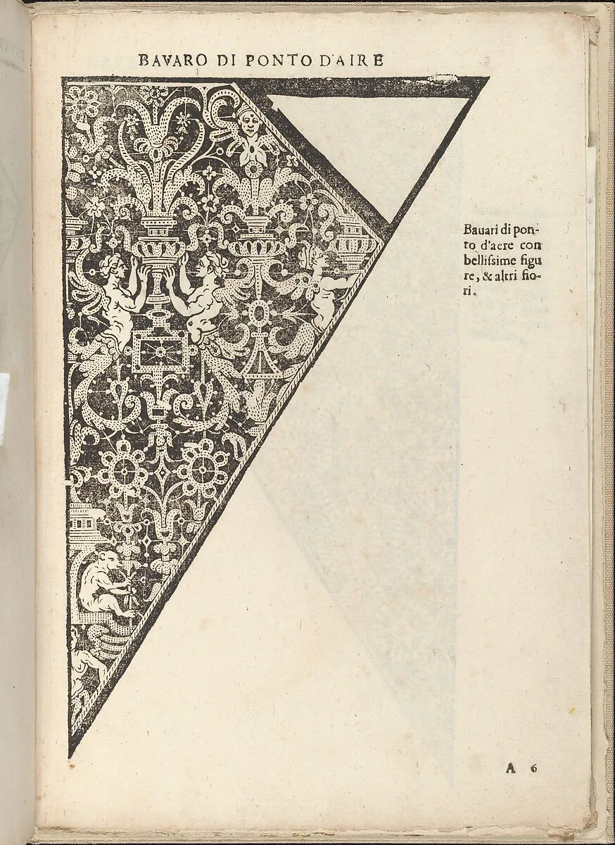 Ornamento nobile...Fatta da Lucretia Romana (Libro V of the Corona), page 6 (recto) — Alessandro de' Vecchi|Cesare Vecellio