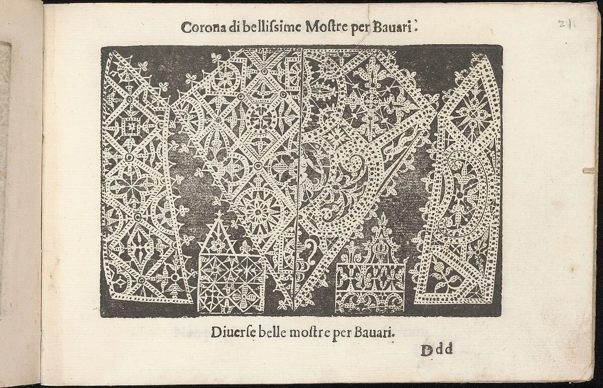 Corona delle Nobile et Virtuose Donne, Libro Terzo, page 21 (recto) — Alessandro de' Vecchi|Cesare Vecellio