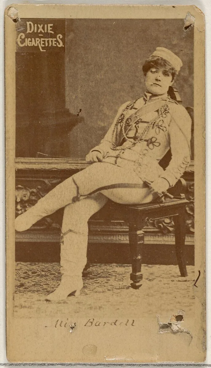 Miss Bardell, from the Actors and Actresses series (N45, Type 7) for Dixie Cigarettes — Allen & Ginter