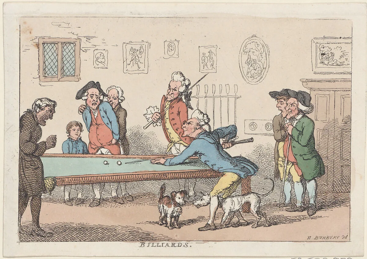 Billards — Henry William Bunbury|Anonymous, British, 19th century