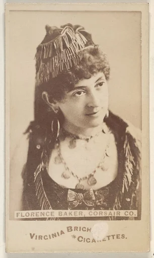 Florence Baker, Corsair Co., from the Actors and Actresses series (N45, Type 6) for Virginia Brights Cigarettes