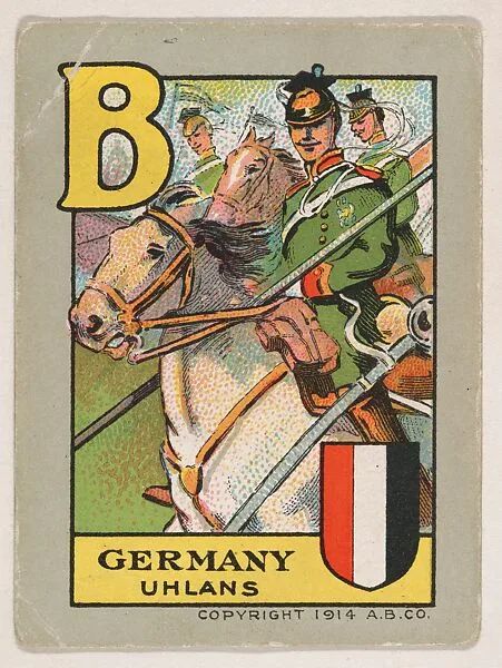 Germany, Uhlans, bakery insert from the European War Flip Cards series (D28), issued by the Welle-Boettler Bakery Company — Welle-Boettler Bakery Company