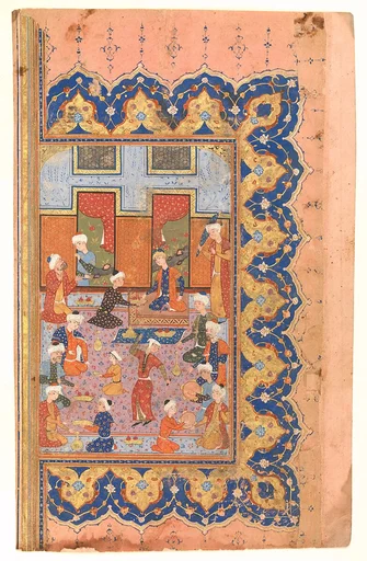 "A Scene of Conviviality at Court", Folio from a Divan (Collected Works) of Mir 'Ali Shir Nava'i