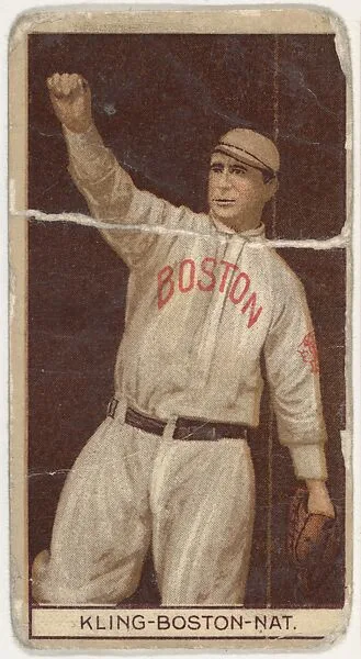 John Kling, Boston, National League, from the Brown Background series (T207) for the American Tobacco Company — American Tobacco Company