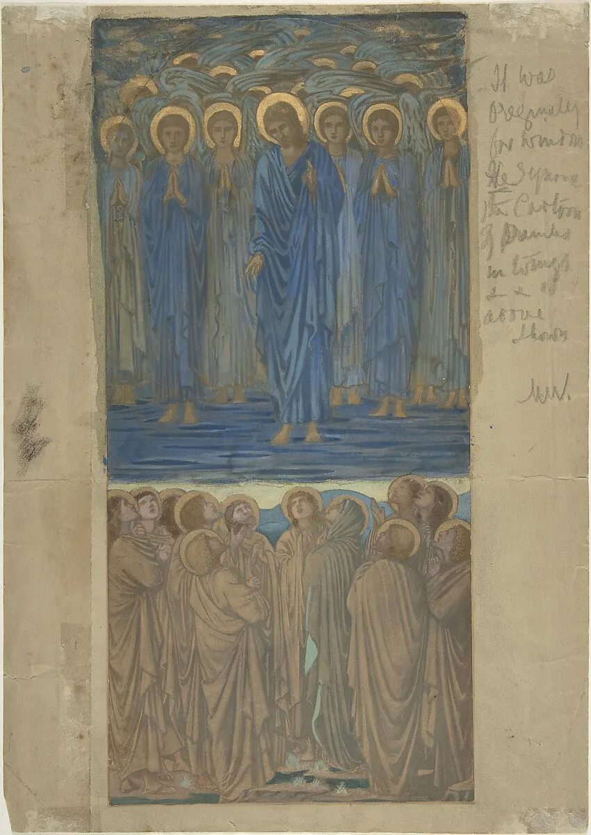 Ascension of Christ (Acts I, 1–9): Study for stained-glass window — Sir Edward Burne-Jones