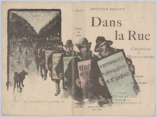 Dans La Rue — Imp. Pairault|Aristide Bruant|Théophile-Alexandre Steinlen