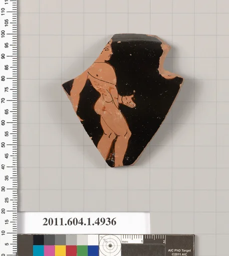 Terracotta rim fragment of a kylix (drinking cup)