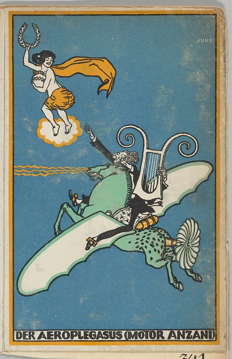 The Aeroplegasus (Anzani Engines) (Der Aeroplegasus (Motor Anzani)) — Moriz Jung|Wiener Werkstätte