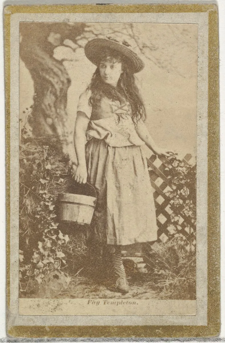 Fay Templeton, from the Actresses and Celebrities series (N60, Type 2) promoting Little Beauties Cigarettes for Allen & Ginter brand tobacco products — Allen & Ginter