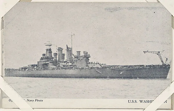 U.S.S. Washington from Military--Official Photos cards (W615) — Unknown