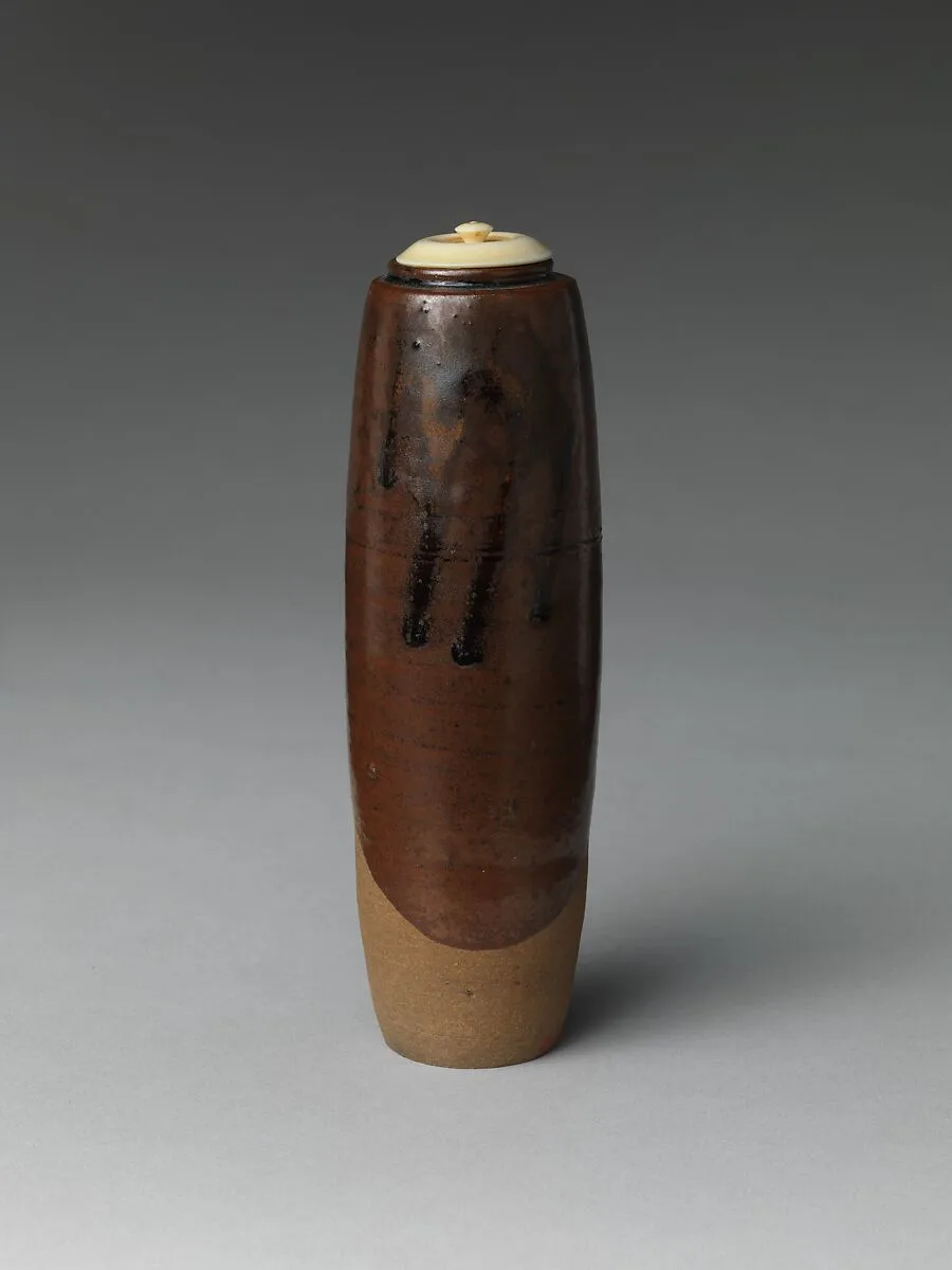 野々村仁清作 銘「背高」長茶入|Tea Caddy, named Tall (Seitaka) — Nonomura Ninsei