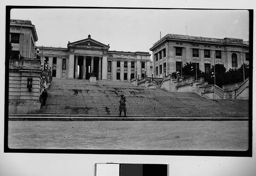 [Officer in Front of University, Vedado District, Havana]