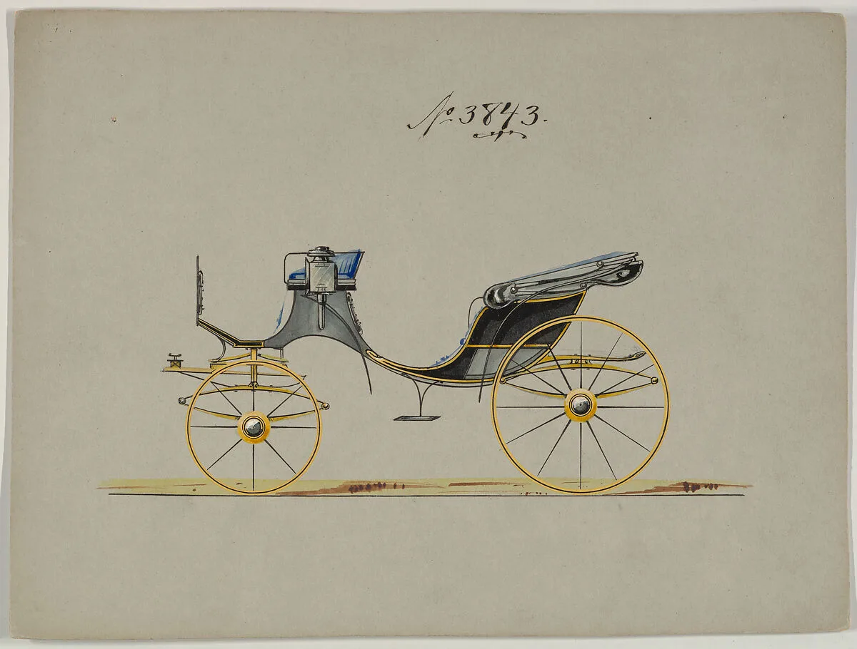 Design for Cabriolet or Victoria, no. 3843 — Brewster & Co.