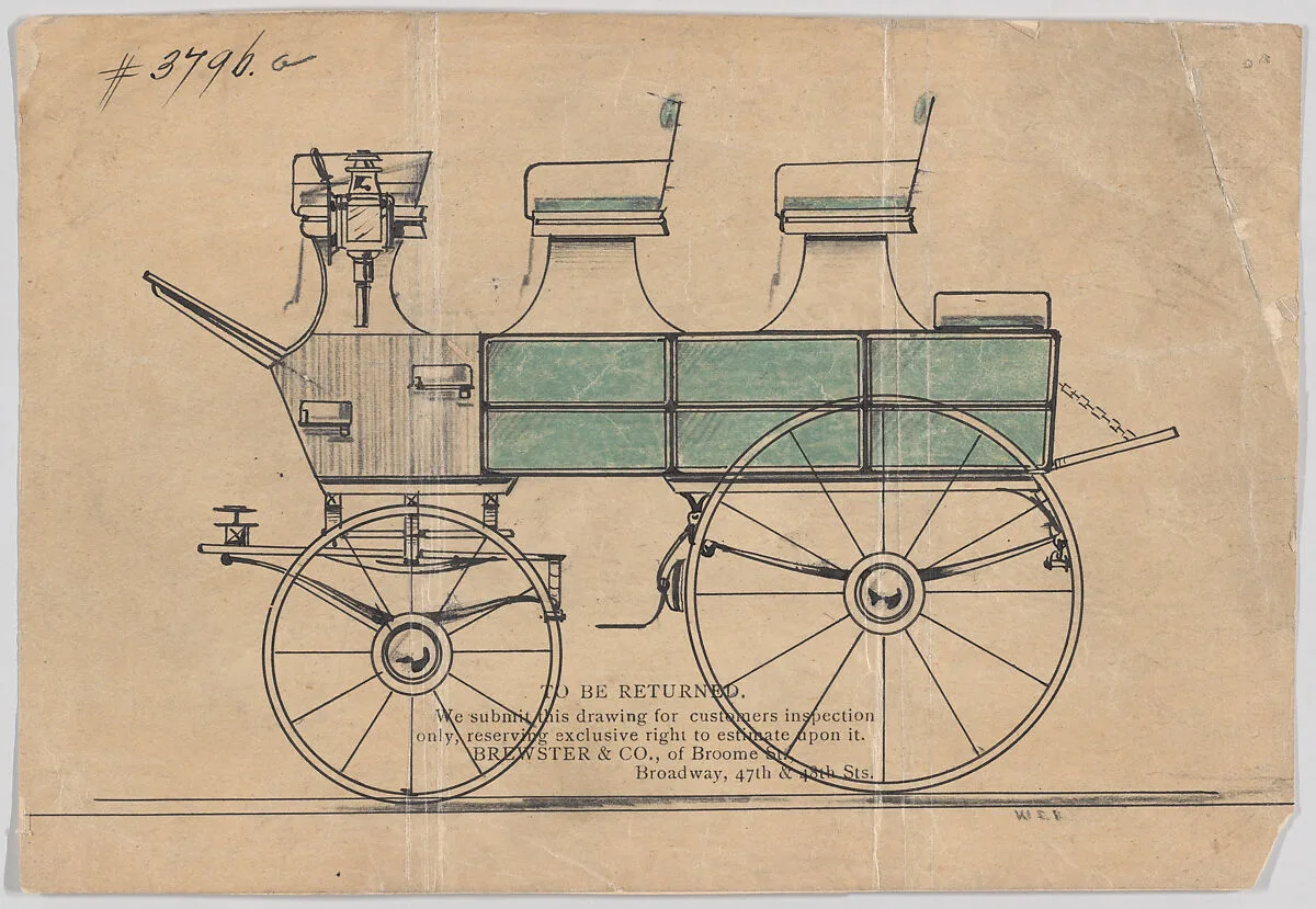 Design for Roof Seat Break, no. 3796a — Brewster & Co.
