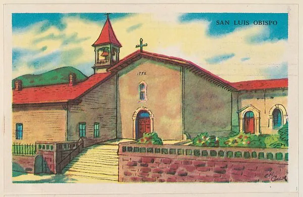 San Luis Obispo, bakery card from the Missions series (D39-6), issued by the Gordon Bread Company — Gordon Bread Company