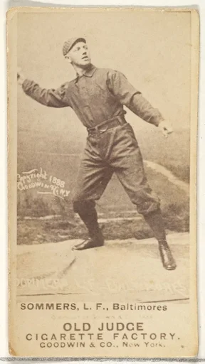 Sommers, Left Field, Baltimore Orioles, from the Old Judge series (N172) for Old Judge Cigarettes